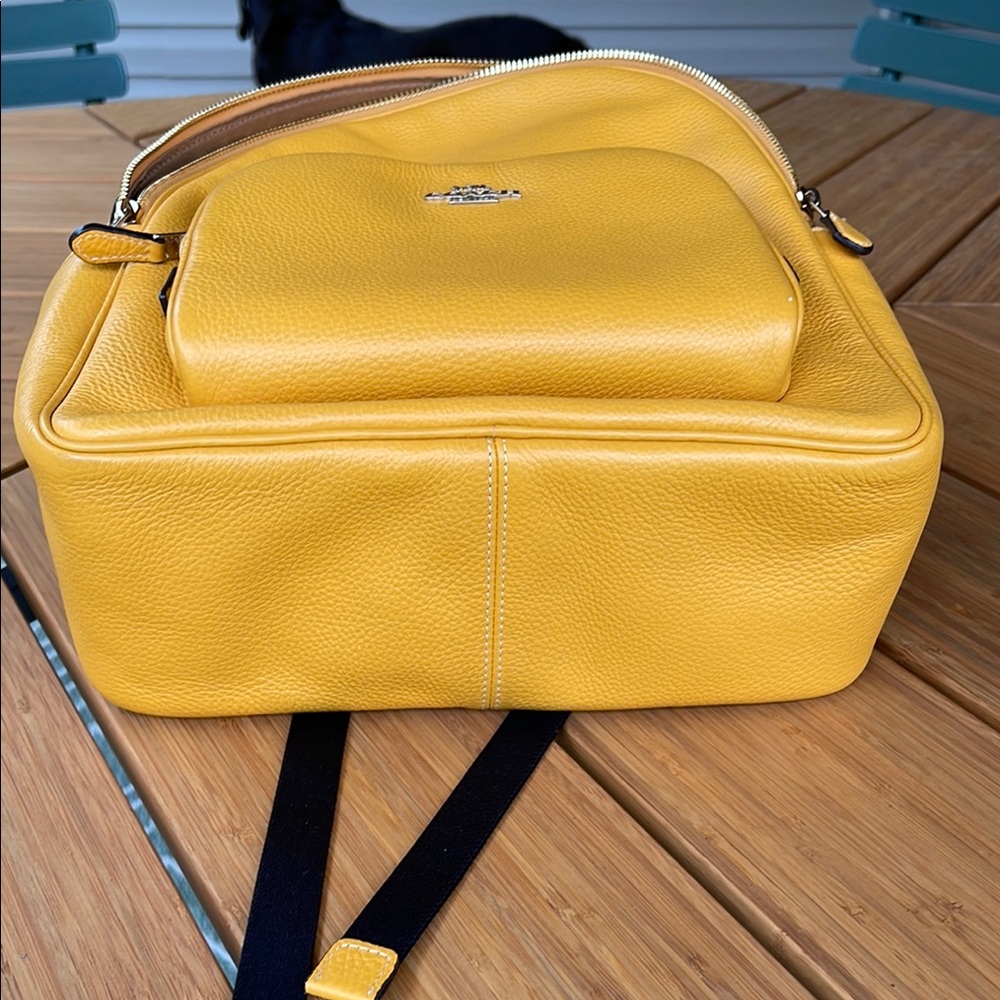 Coach C2221-5666 Court Pebbled Leather Backpack in Mussssstttttarrrrrddddd!!! - Picture 6 of 13